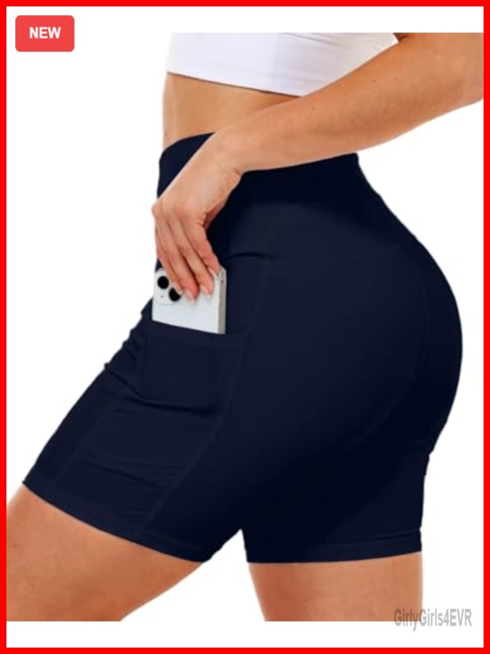 Yoga Athletic Shorts Stretch Sun Protection Work Out Shorts with Pockets
